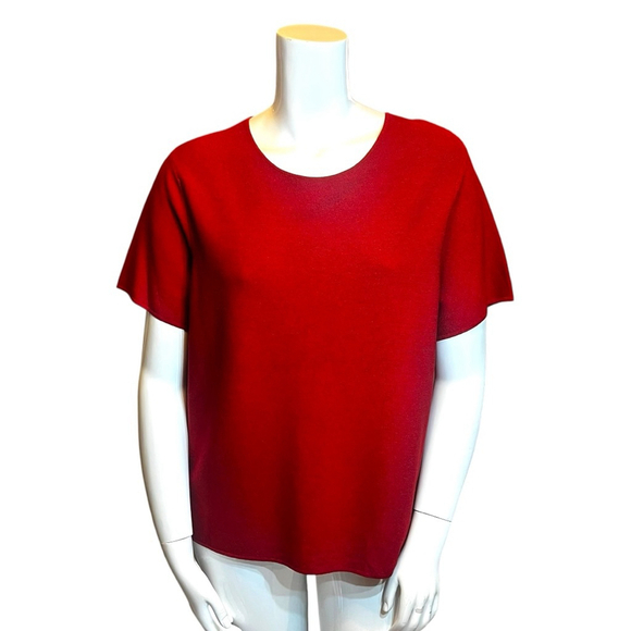 EILEEN FISHER Sweaters - Eileen Fisher Orange/Red Short Sleeve Sweater Plus 1X